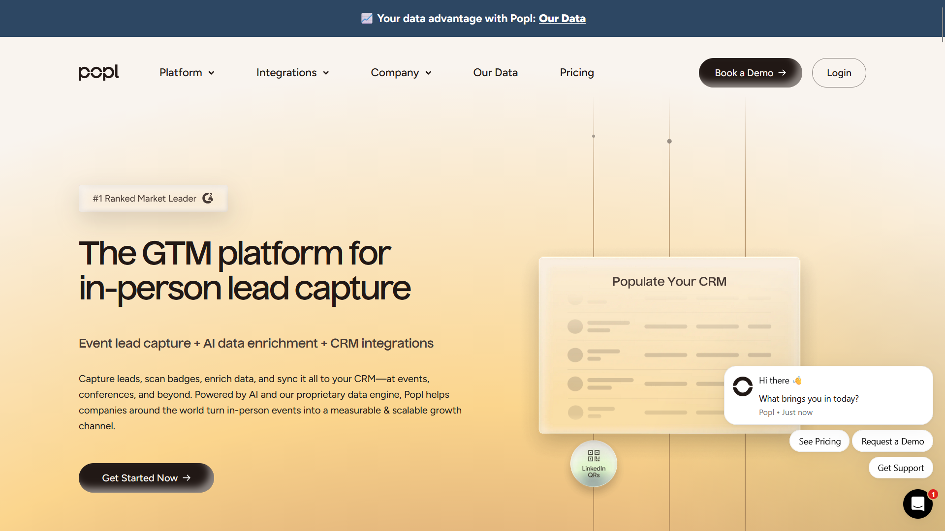 Popl digital business card app screenshot
